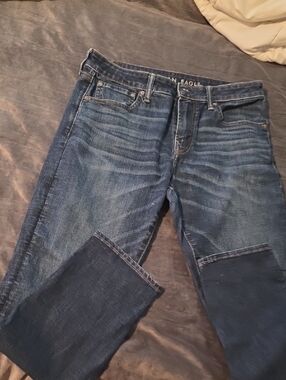 American Eagle Outfitters Men’s Two-Tone Blue Straight Jeans